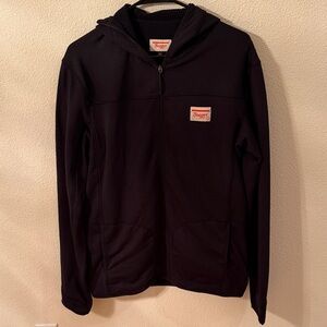 Seager Grit Company Full Zip Black Jacket Waffle Thermal - Hooded